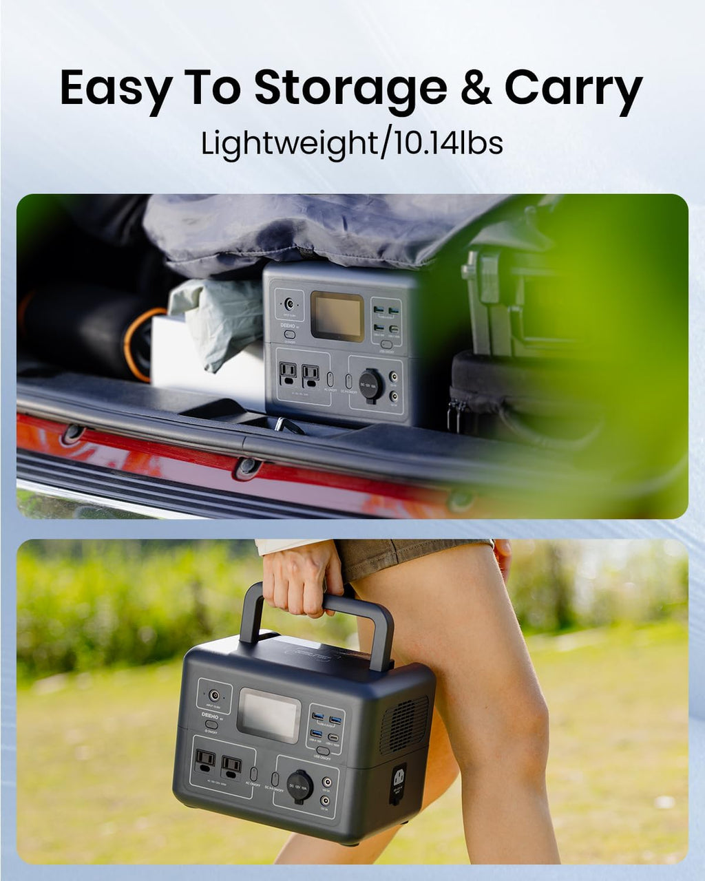 300W 268Wh LiFePO4 Portable Power Station with Dual AC Outlets X946922