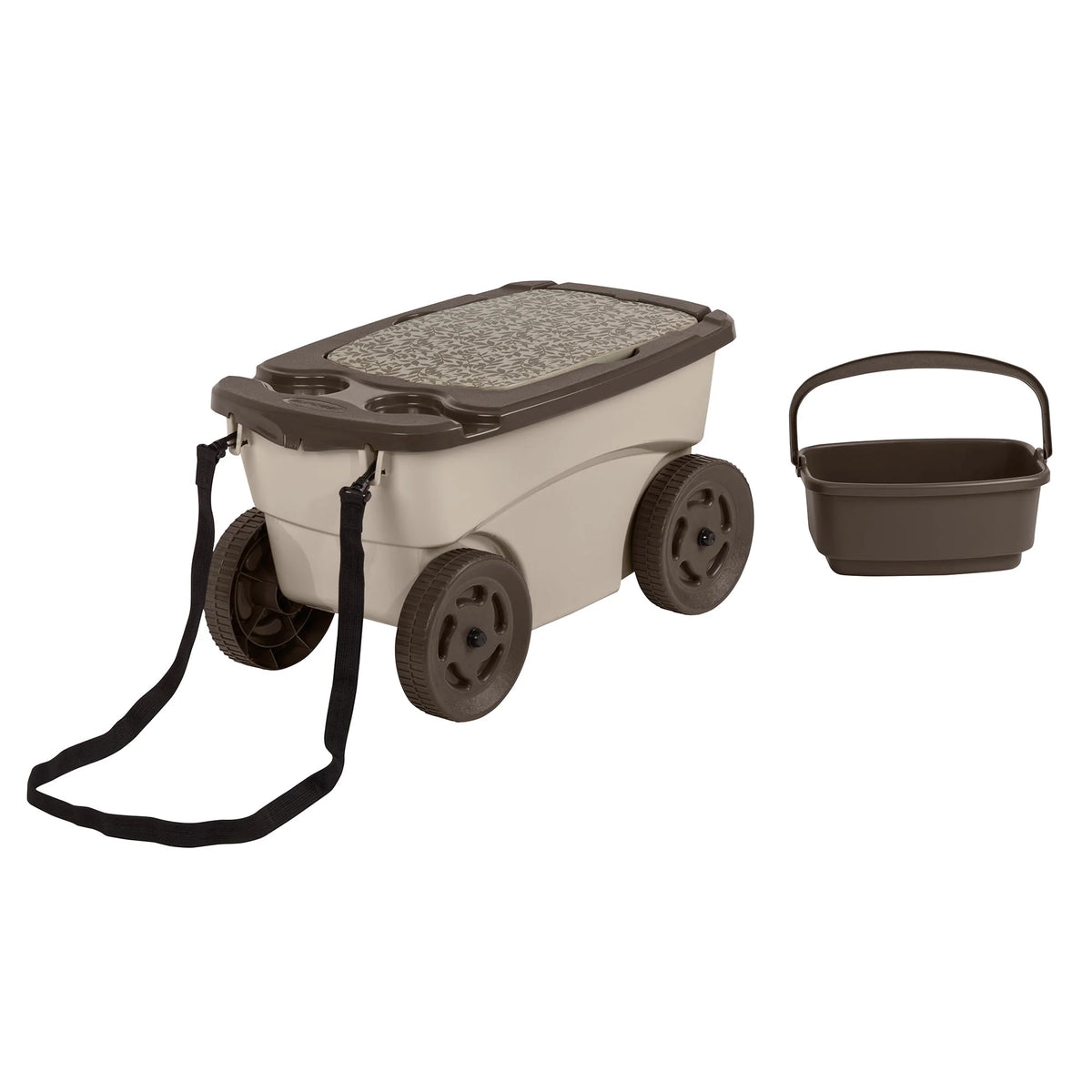 Rolling Garden Scooter with Wheels & Pull Strap S3348