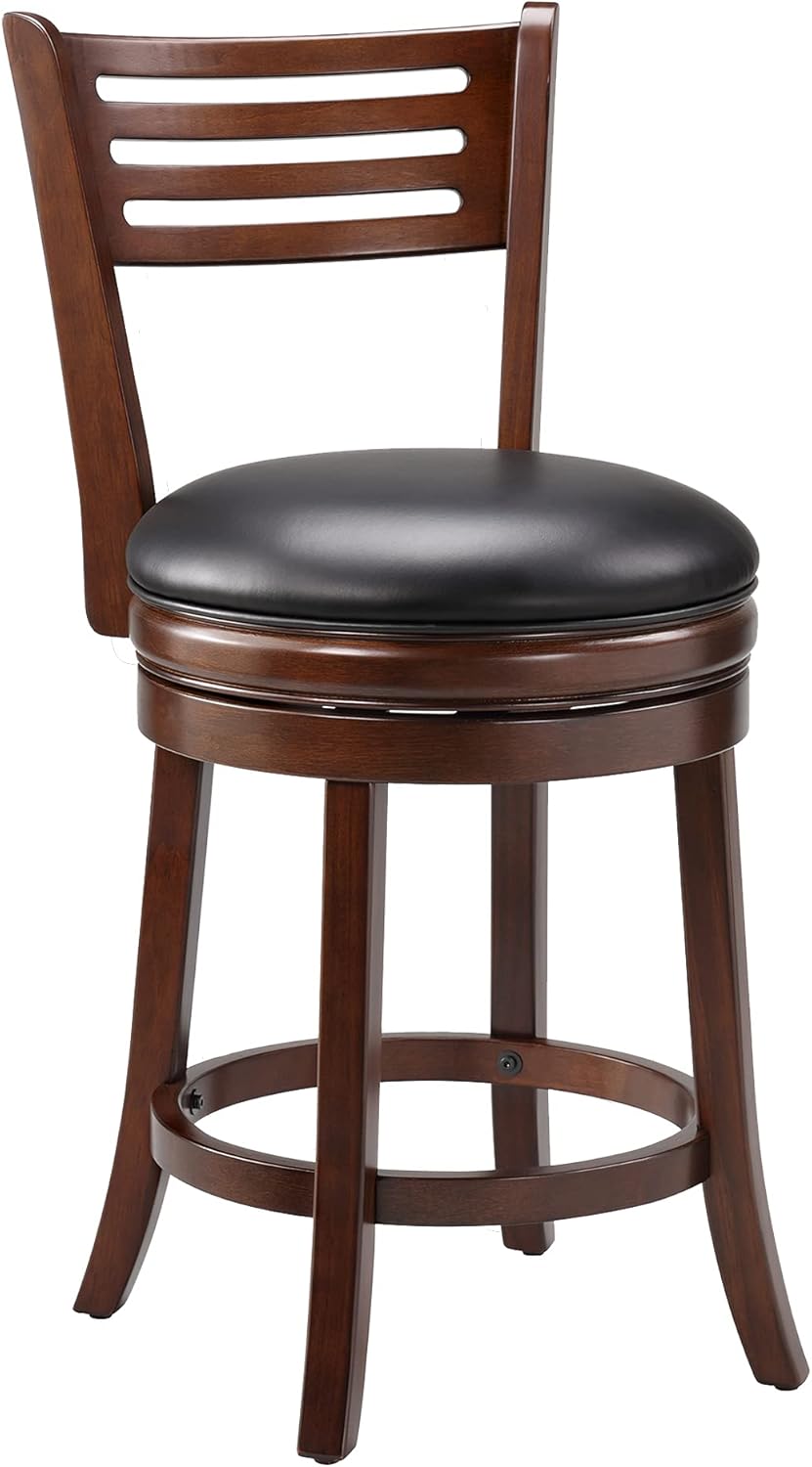 Cappuccino Swivel Stool, 29-Inch, Pack of 2 L585271