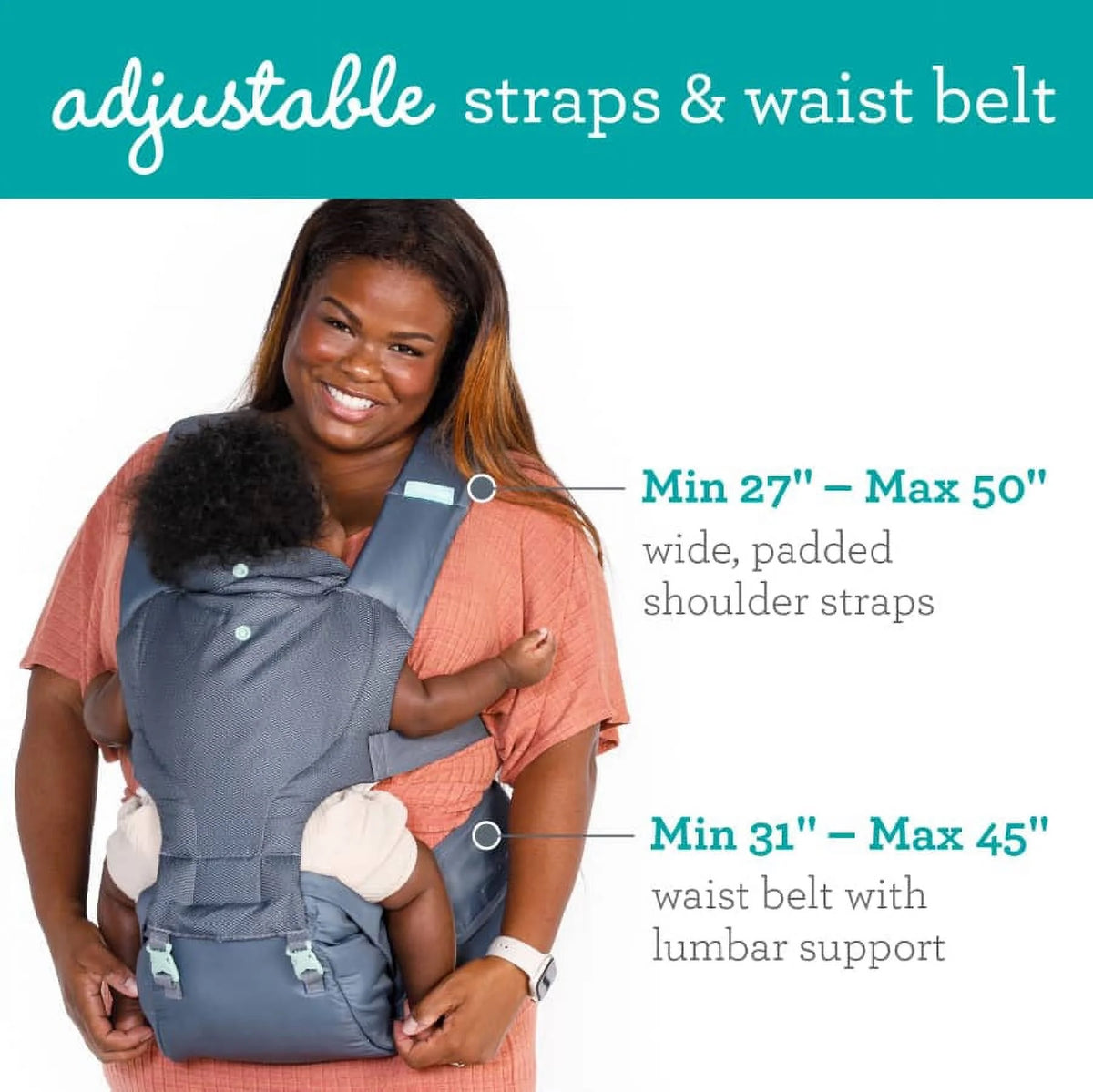 Gray 5-in-1 Hip Seat Baby Carrier U295810