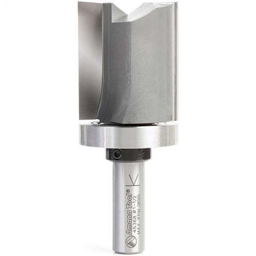 Carbide Tipped Flush Trim Plunge Template 1-1/2 Dia x 1-3/4 inch x 1/2 Shank F2134