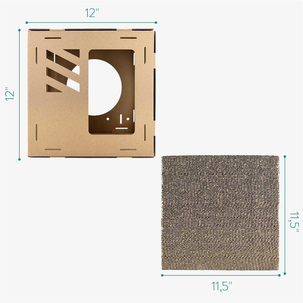 Modular Cardboard Cat House DIY Corrugated Cardboard Configurable Play Tower Condo Z16294