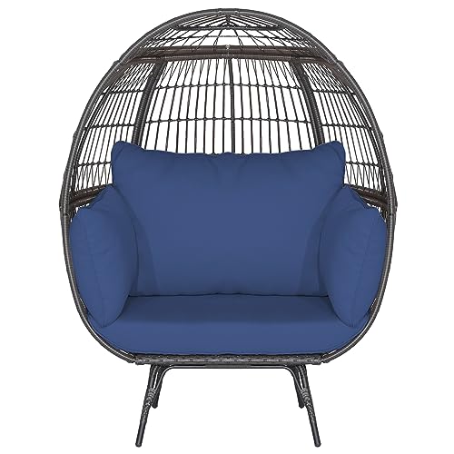 Oversized Wicker Egg Chair with 4 Cushions T12457