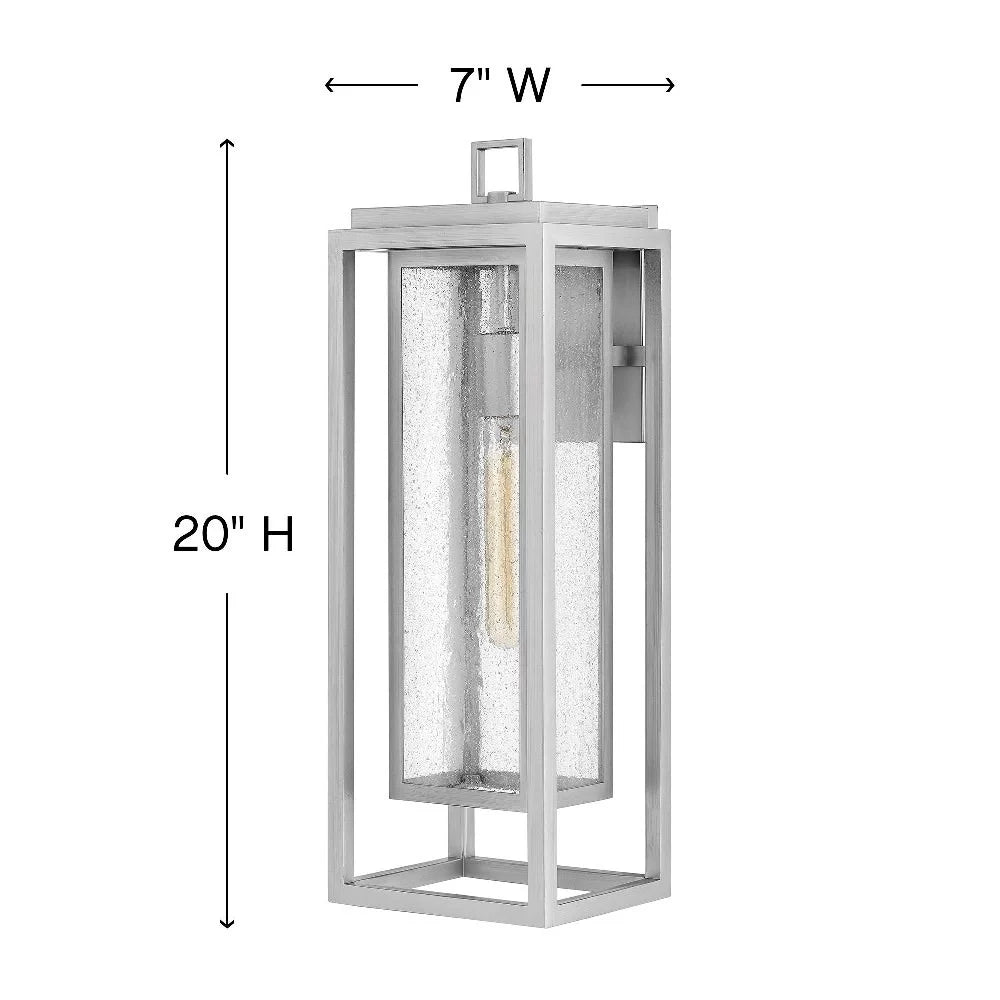 1-Light Large Outdoor Wall Lantern with Clear Seedy Glass G3244