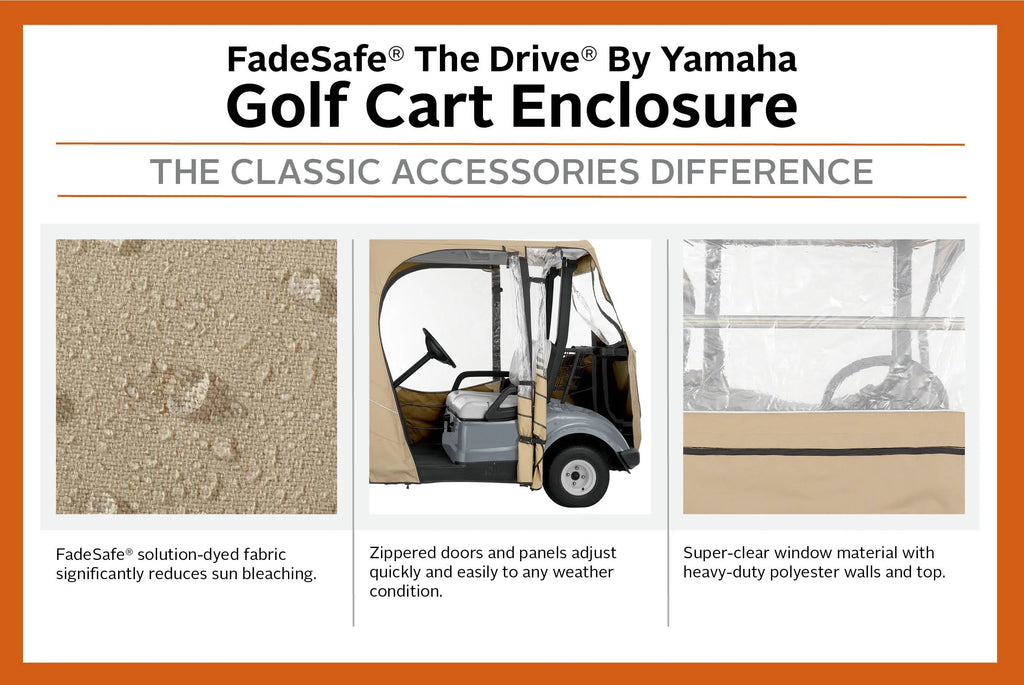 Khaki Golf Cart Enclosure Z260