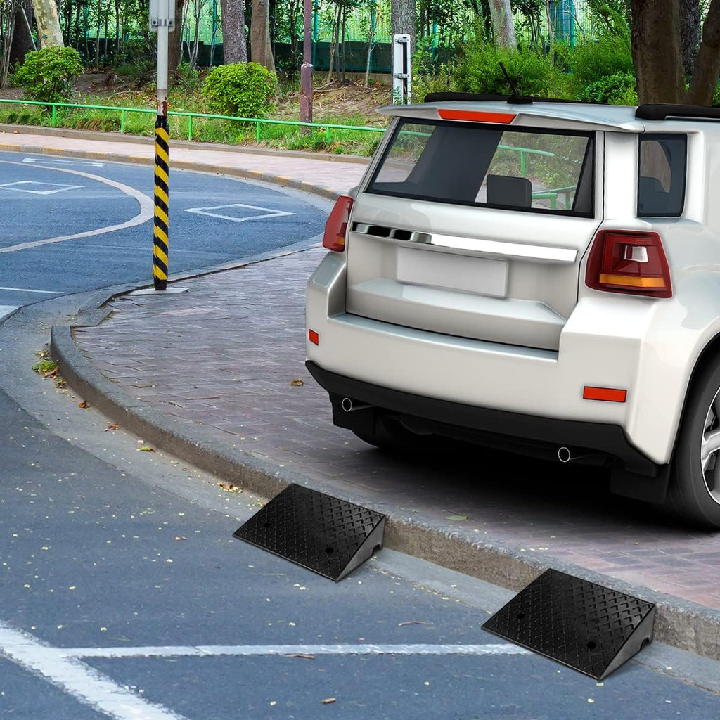 Rubber Curb Ramps, 6 H x 19 W, Pack of 2 G190