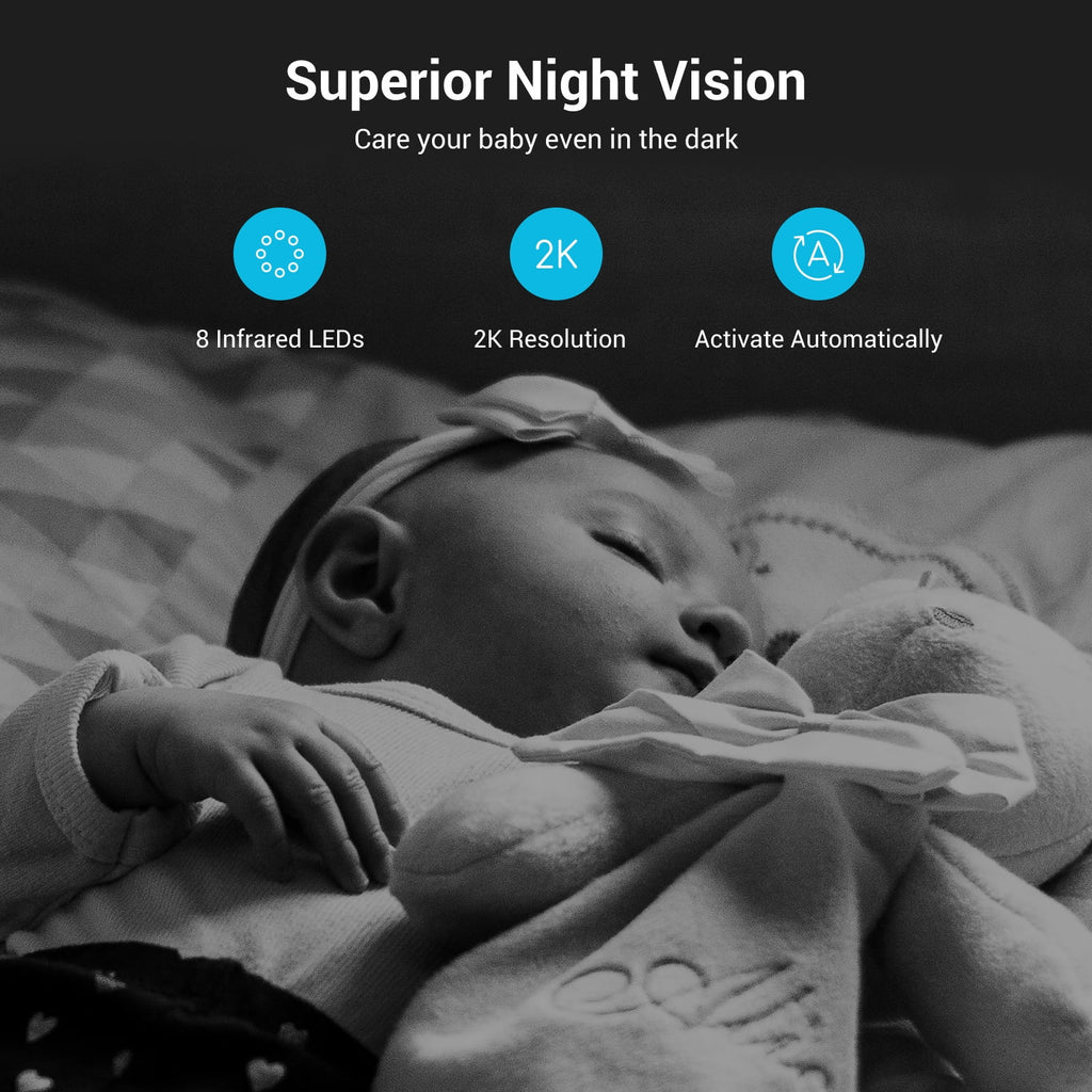 2K Security Camera with Night Vision and 2-Way Audio C6187