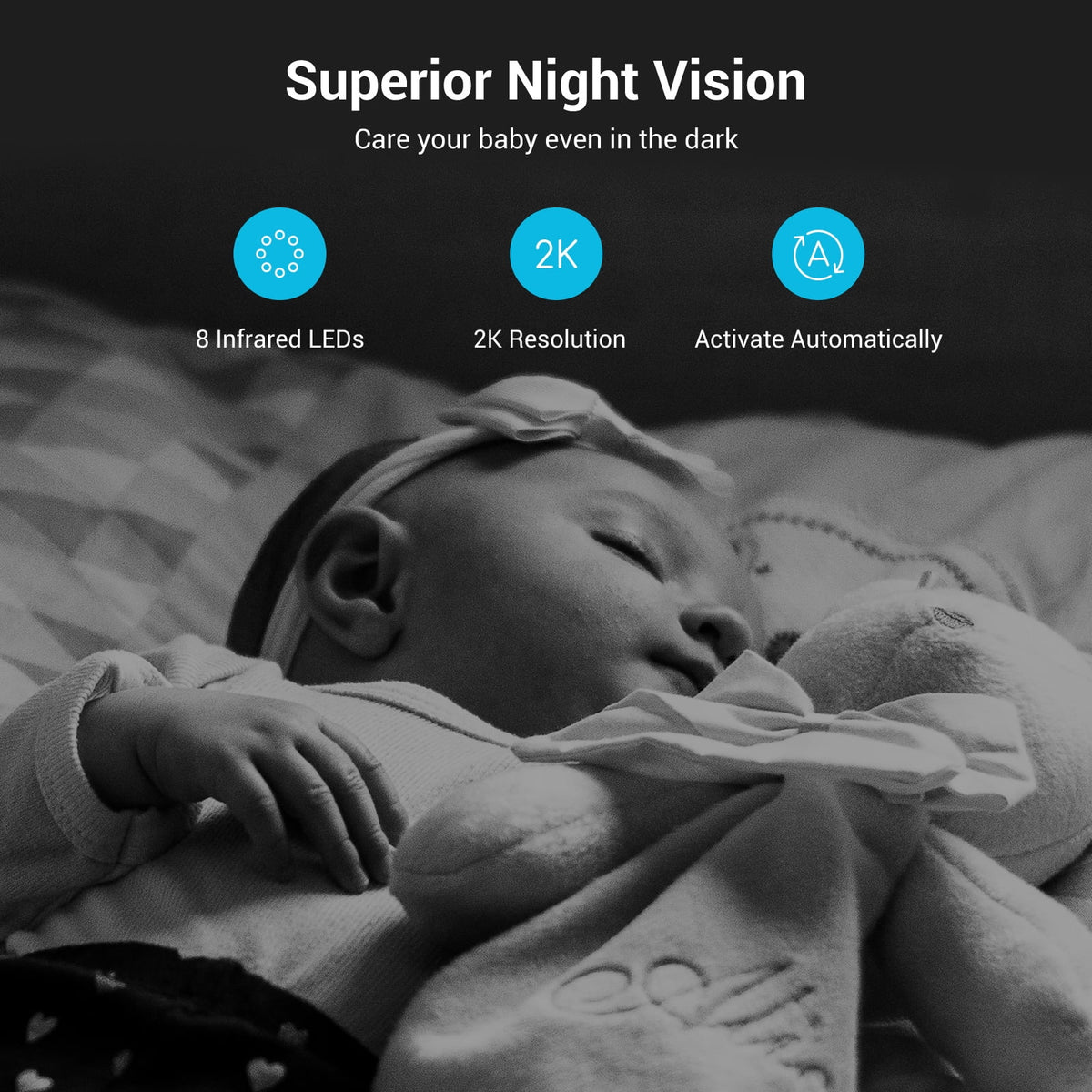 2K Security Camera with Night Vision and 2-Way Audio C6187