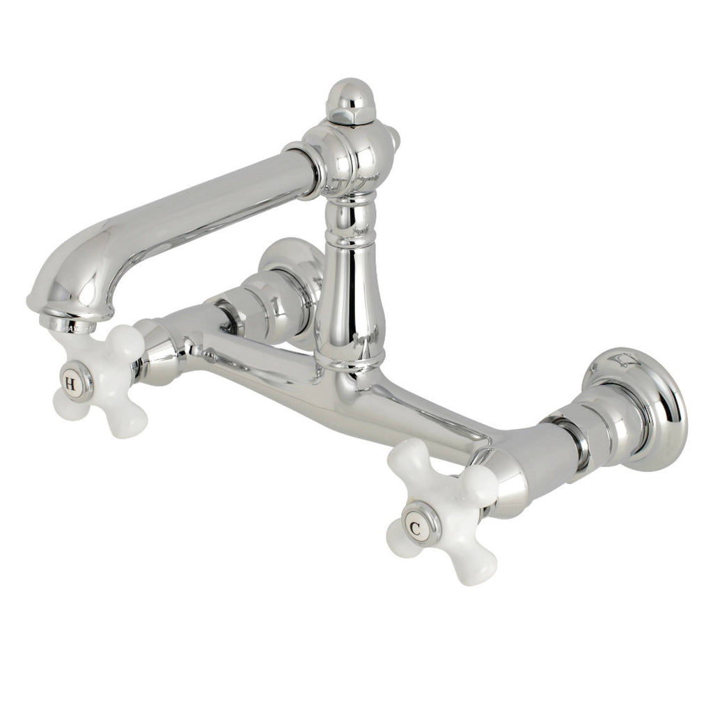 Polished Chrome Wall Mount Bathroom Faucet O435