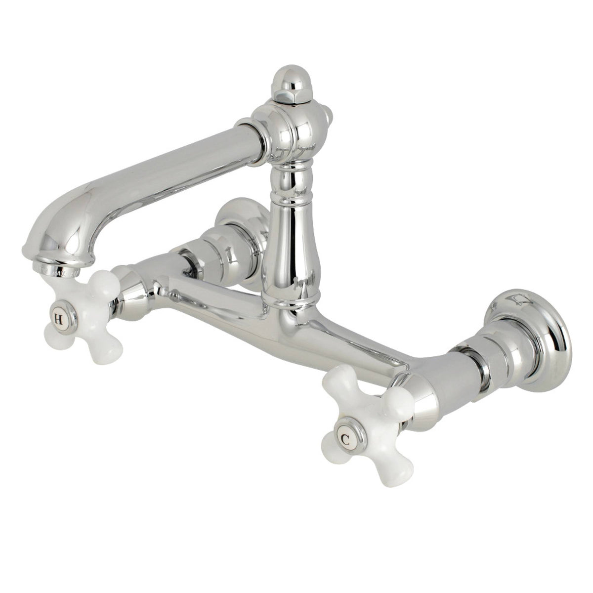 Polished Chrome Wall Mount Bathroom Faucet O435