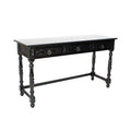 Black Wooden Console Table with Turned Legs V625