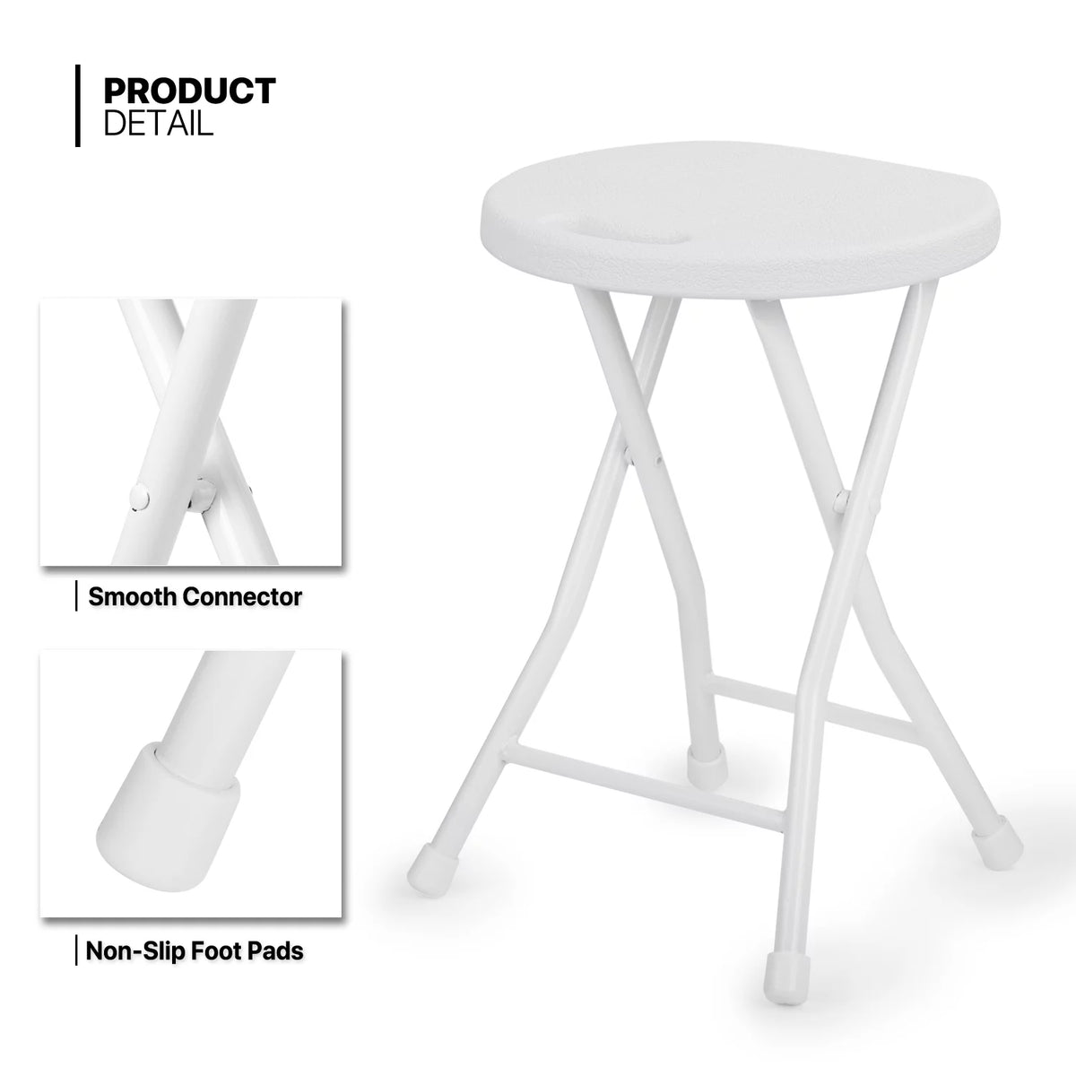 5.5 FT Folding Table and Chair Set of 13 White P538