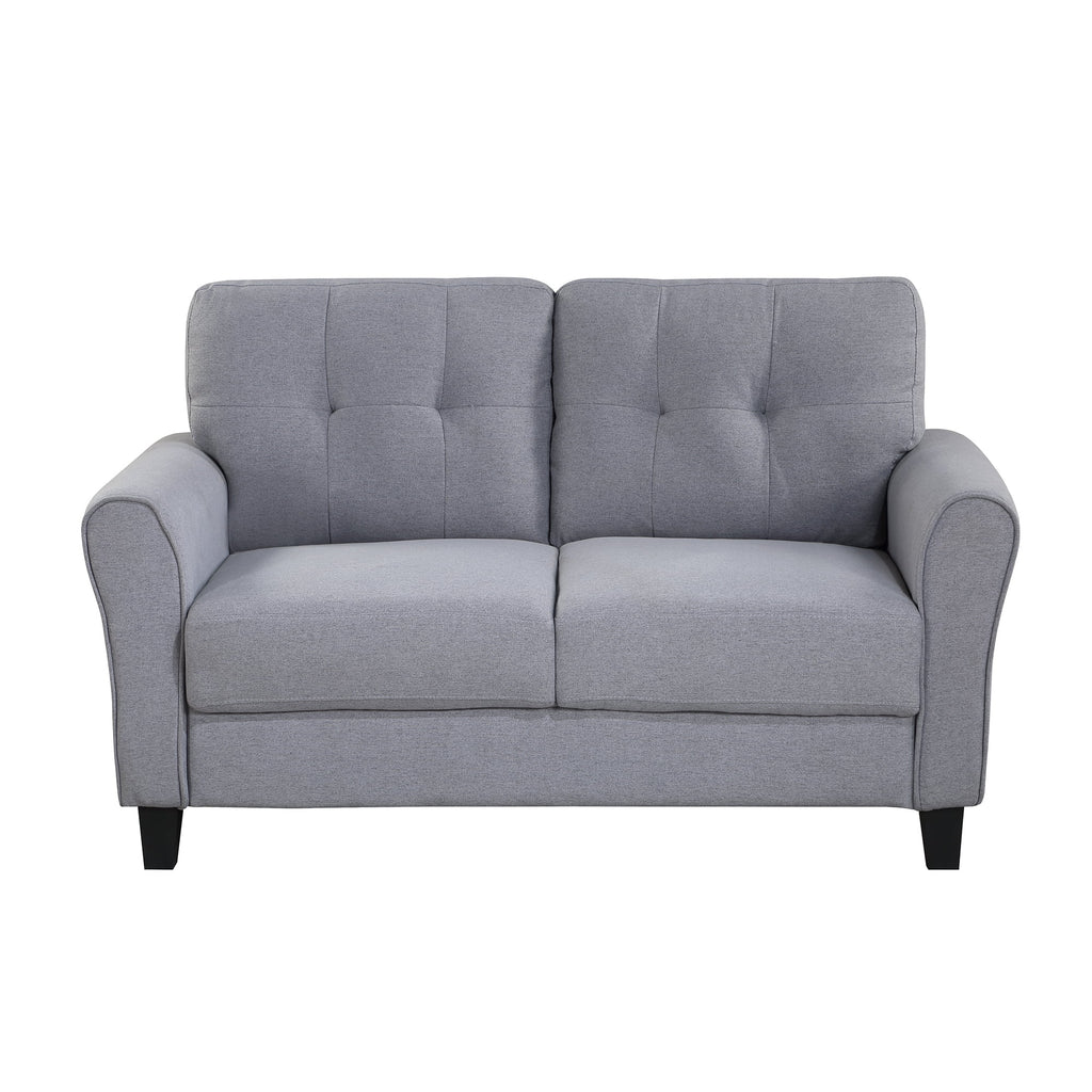 58" Gray Upholstered 2 Seater Sofa X2580