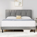 Full Size Platform Bed with Fabric Upholstered Headboard B253245