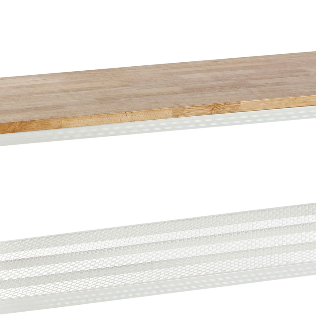 2-Tier White Metal Storage Shelving Unit Q5978