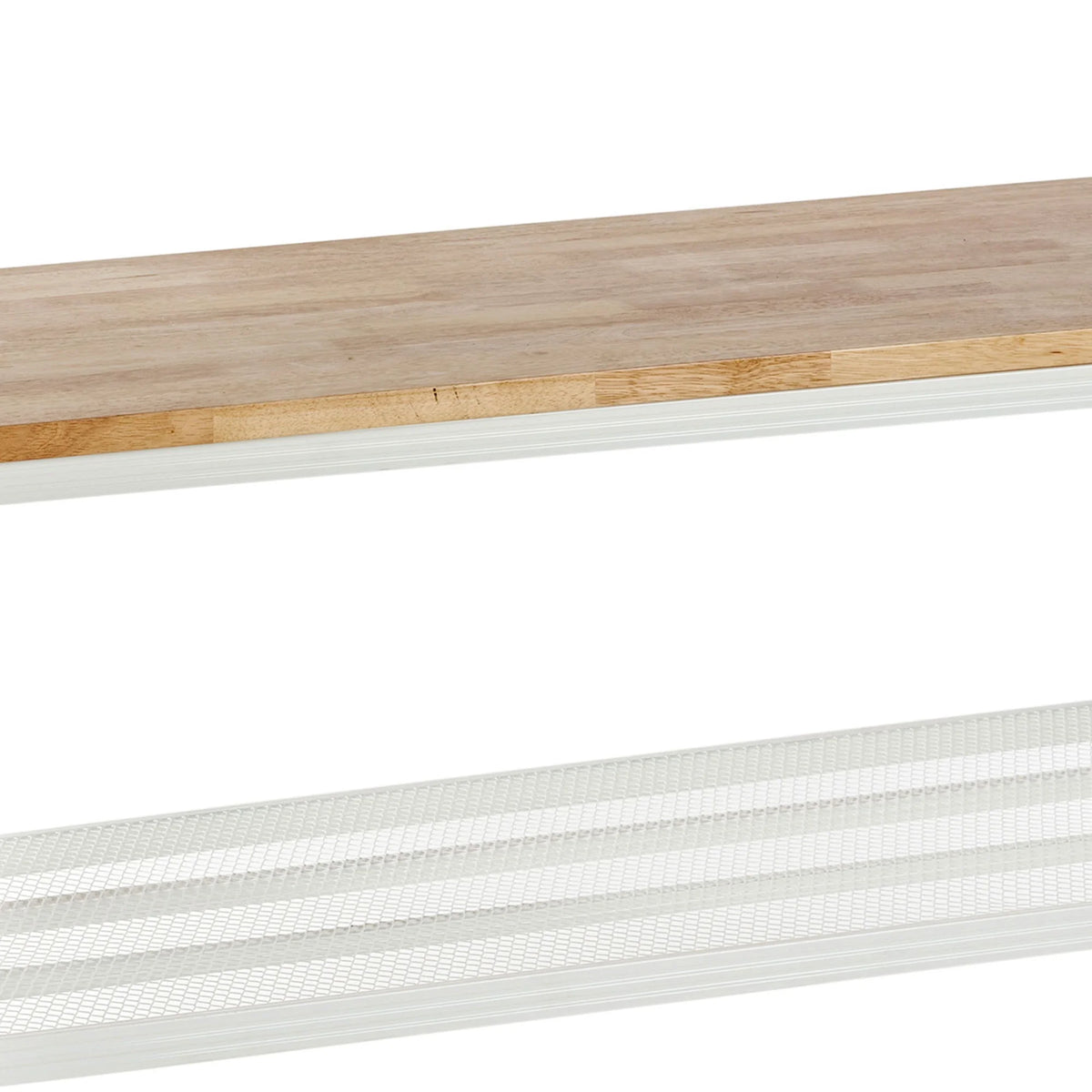 2-Tier White Metal Storage Shelving Unit Q5978