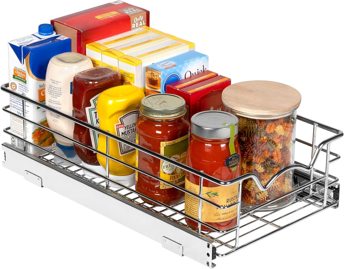 Pull Out Cabinet Organizer Basket, 11W x 21D x 5H M233584