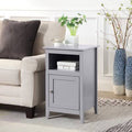 Gray End Table Storage S984