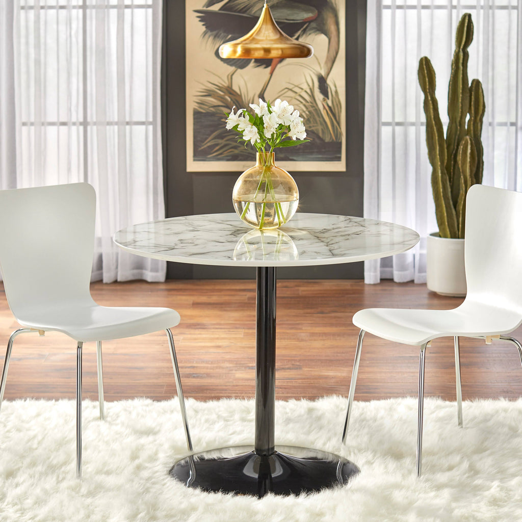 Round Faux Marble Dining Table H5365