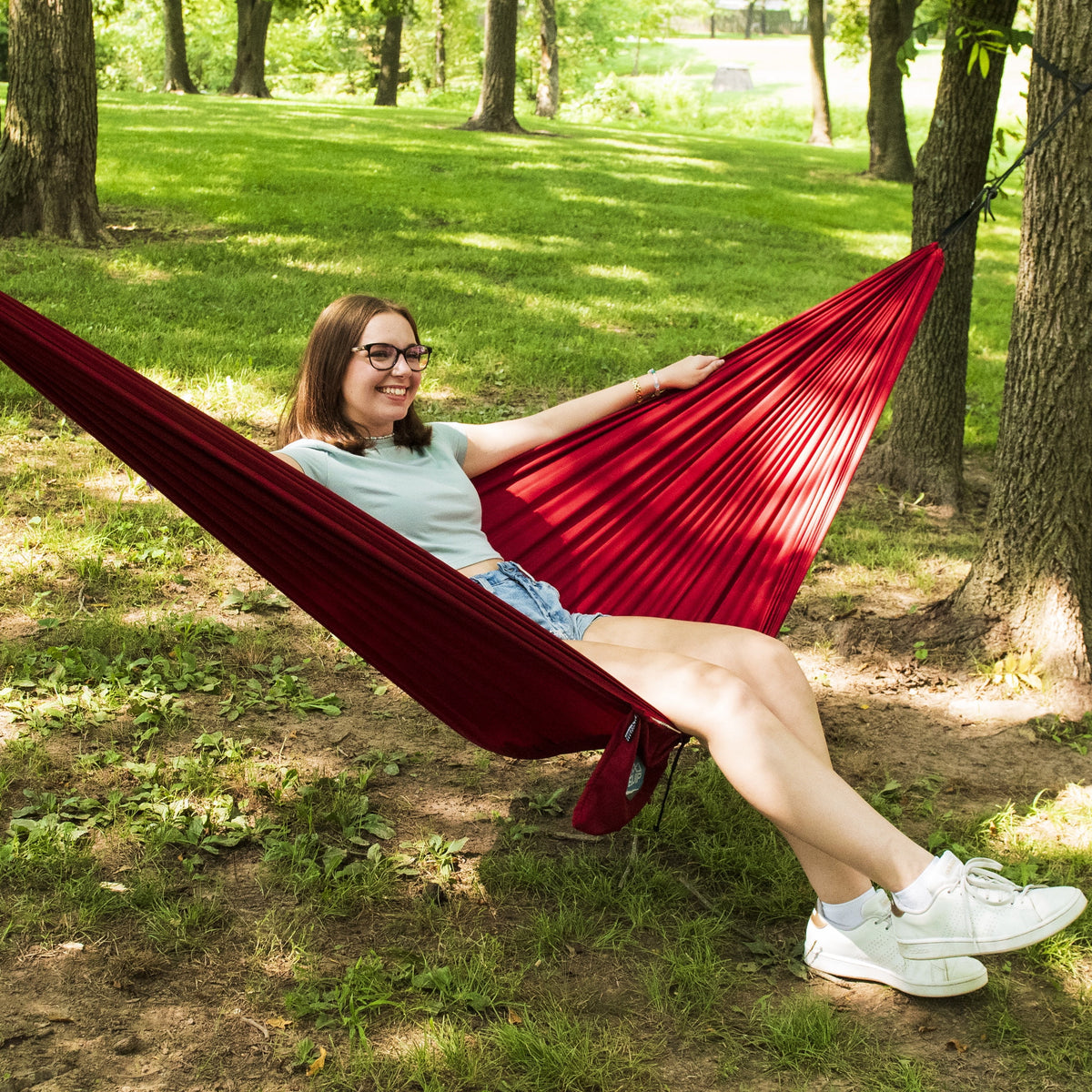 Recycled Brick Red 1 Person Hammock V7405