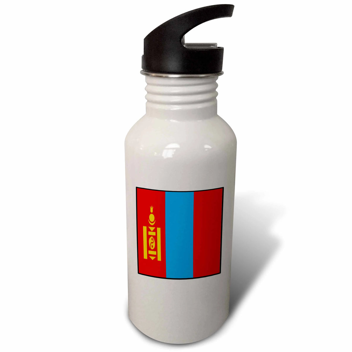 Mongolia Flag Button 21 oz Sports Water Bottle J6103