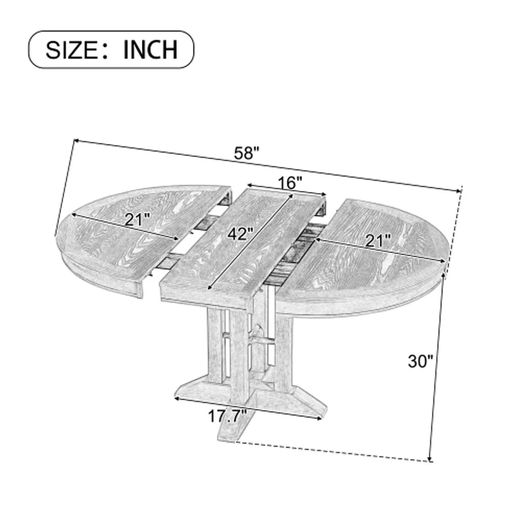 Extendable Round Dining Table F58531