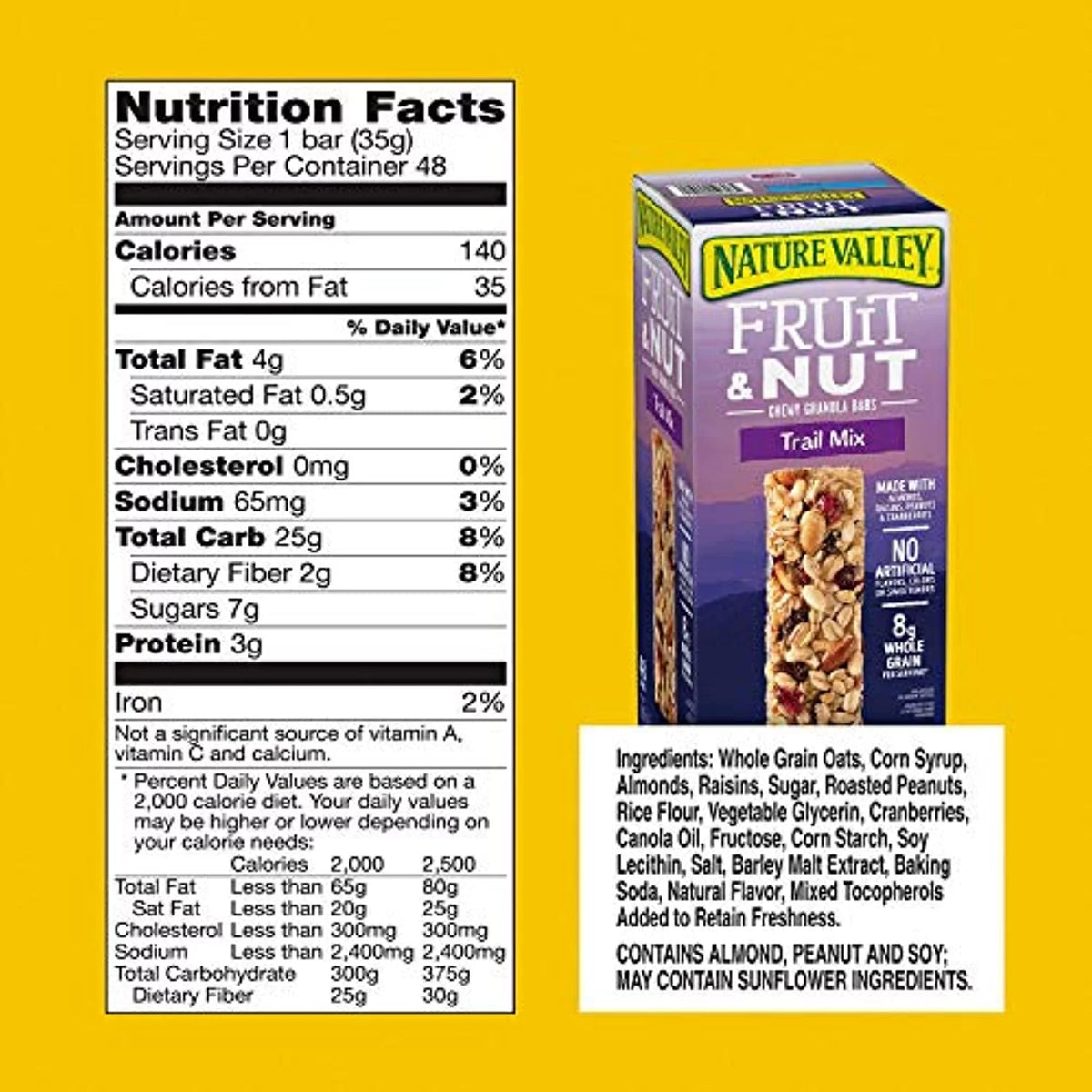 Fruit & Nut Chewy Trail Mix Granola Bars 48 ct. H386