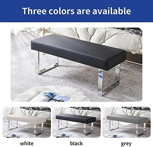 Upholstered Bench with Metal Legs B6394