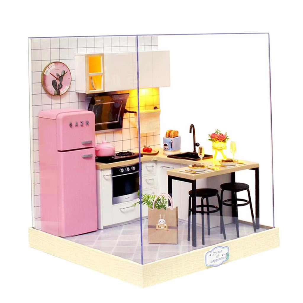 1:24 Wooden Dollhouse with Furniture Case G9664