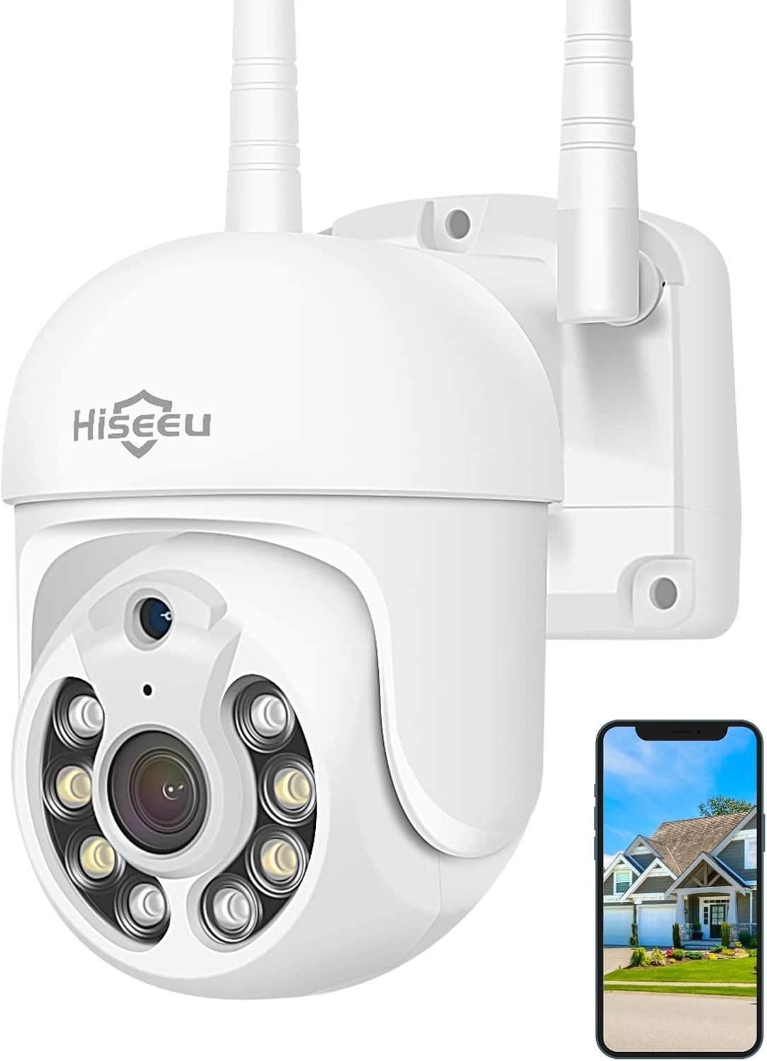 3MP Outdoor WiFi Pan/Tilt Security Camera with Floodlights T4220