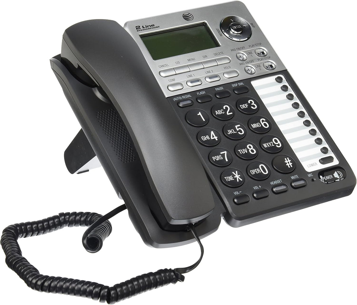 2-Line Corded Telephone, Black Pack of 2 X6239