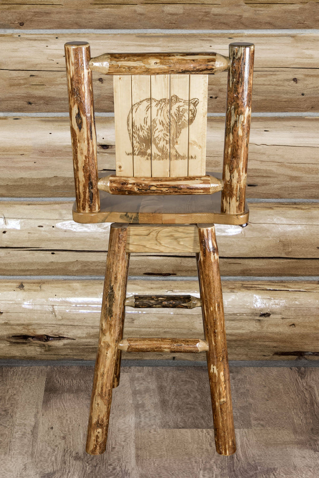 Counter Height Swivel Barstool with Back D3712