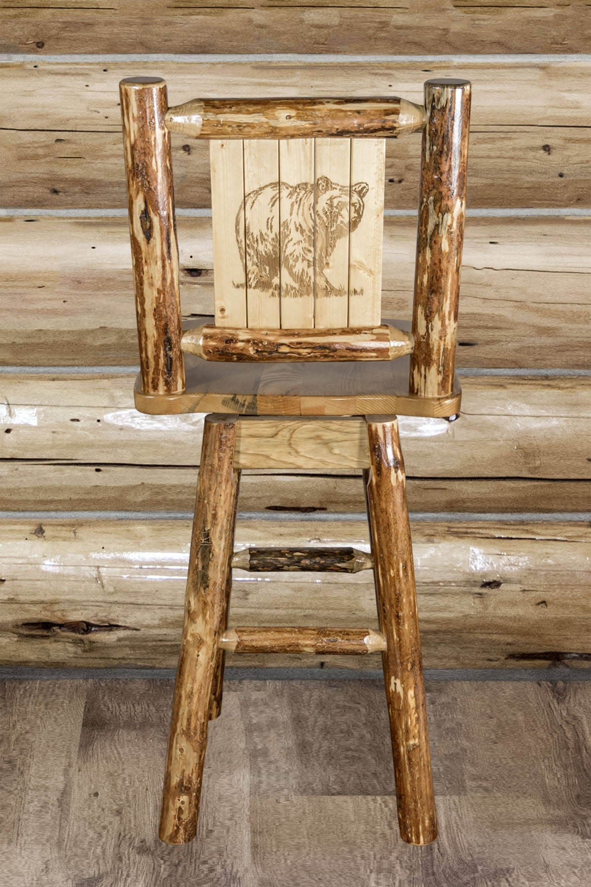 Counter Height Swivel Barstool with Back D3712
