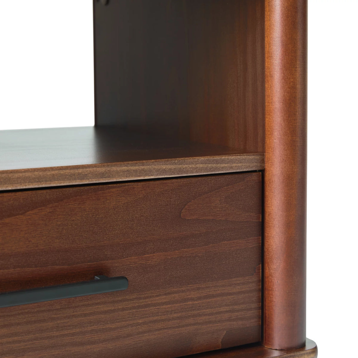 Walnut 1-Drawer Nightstand B197