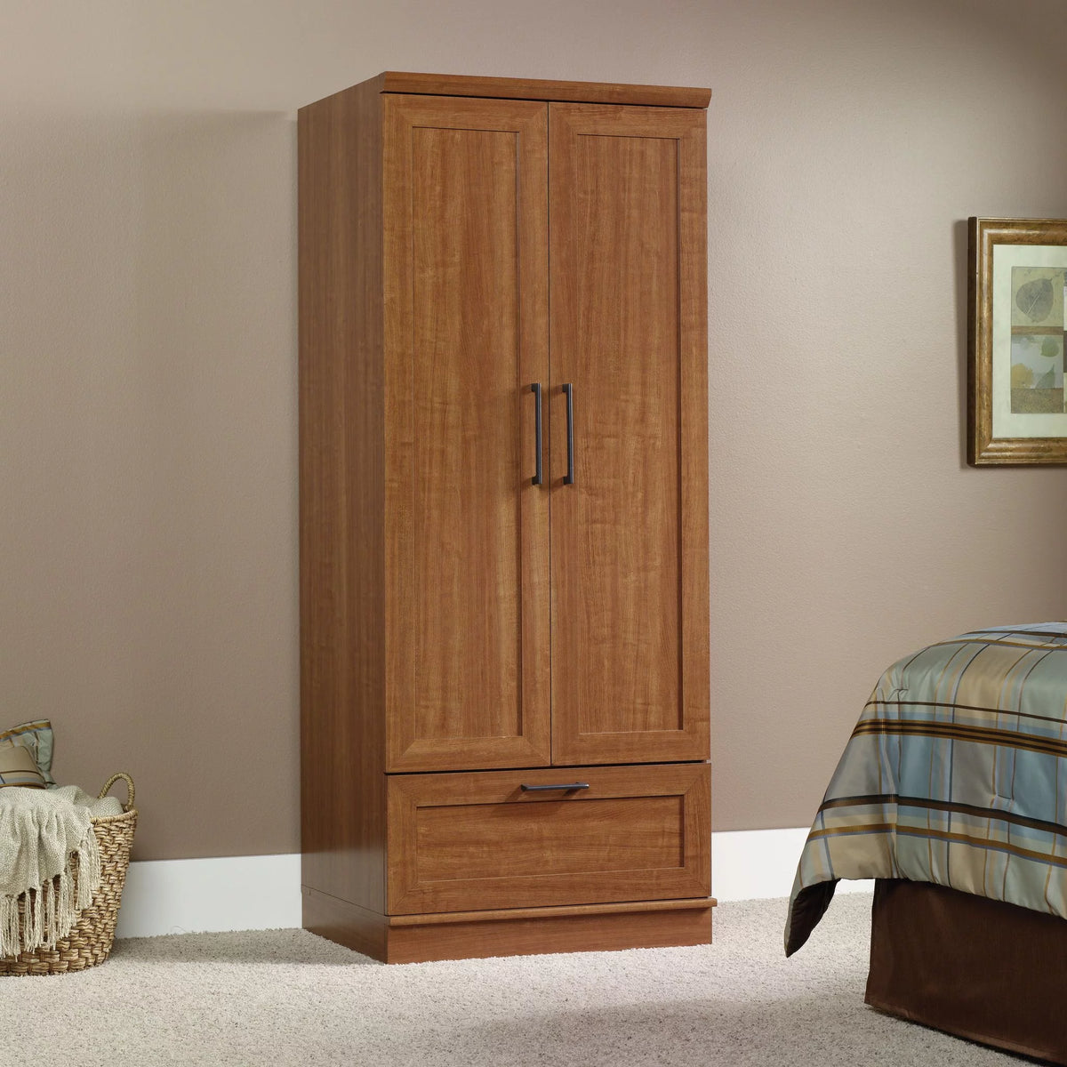 Sienna Oak Finish Wardrobe/Storage Cabinet L566830