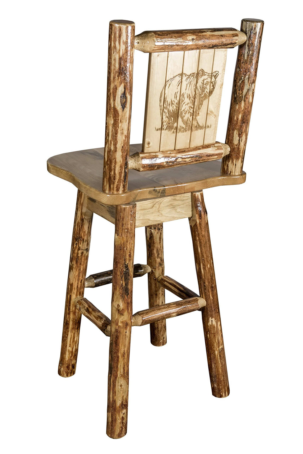 Counter Height Swivel Barstool with Back D3712