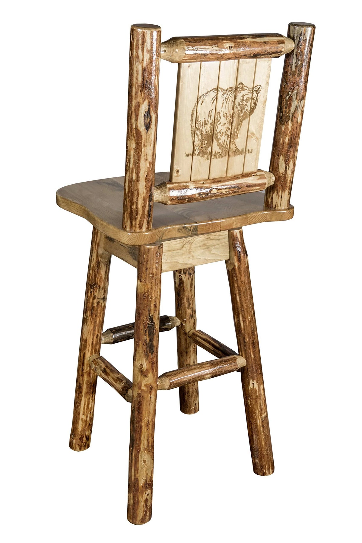 Counter Height Swivel Barstool with Back D3712
