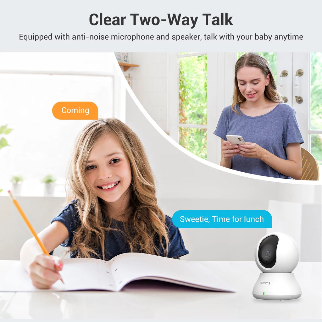 2K Security Camera with Night Vision and 2-Way Audio C6187