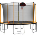 12ft Trampoline with Safety Net and Basketball Board S839333