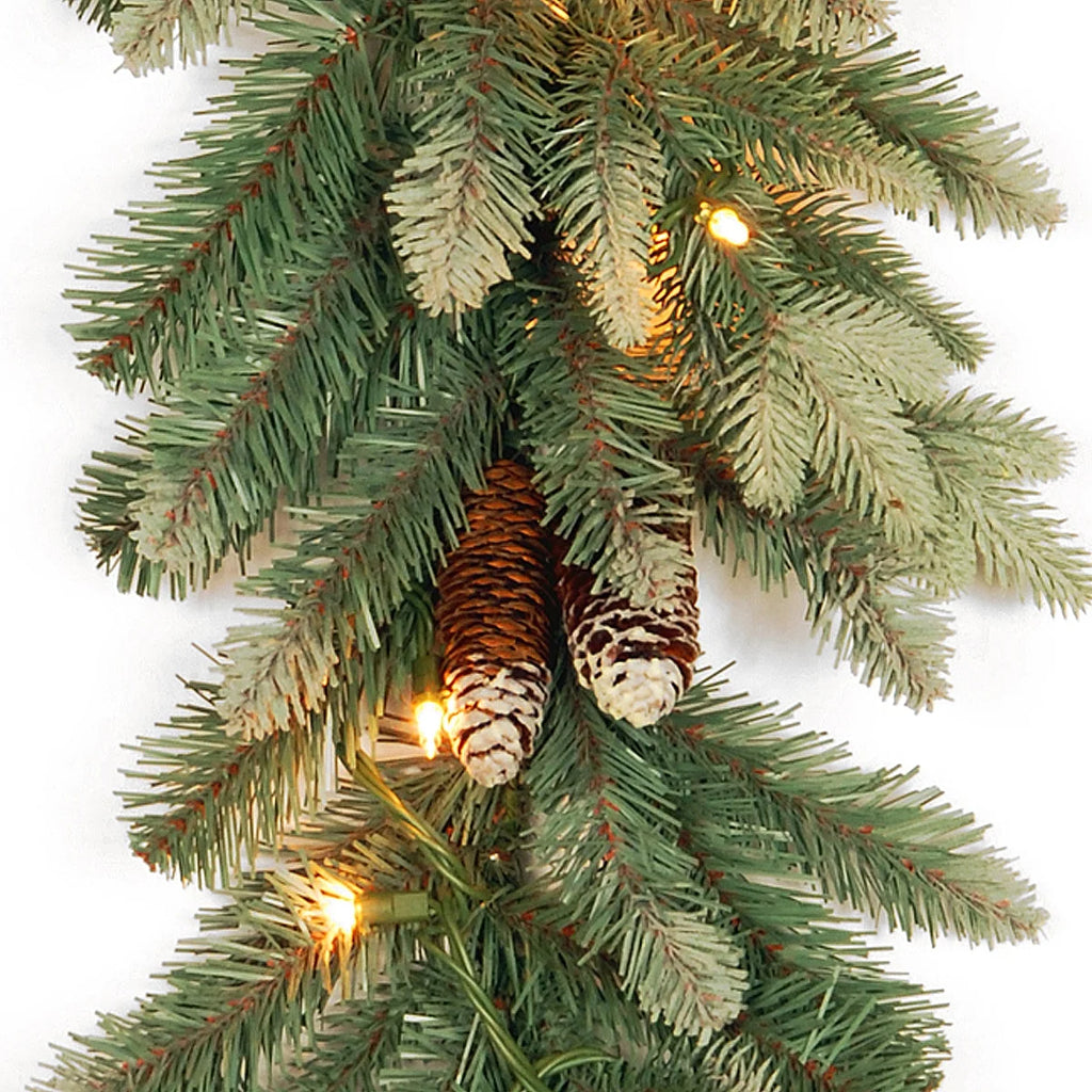 Green Pre-Lit Artificial Christmas Garland, 9 Feet I951749