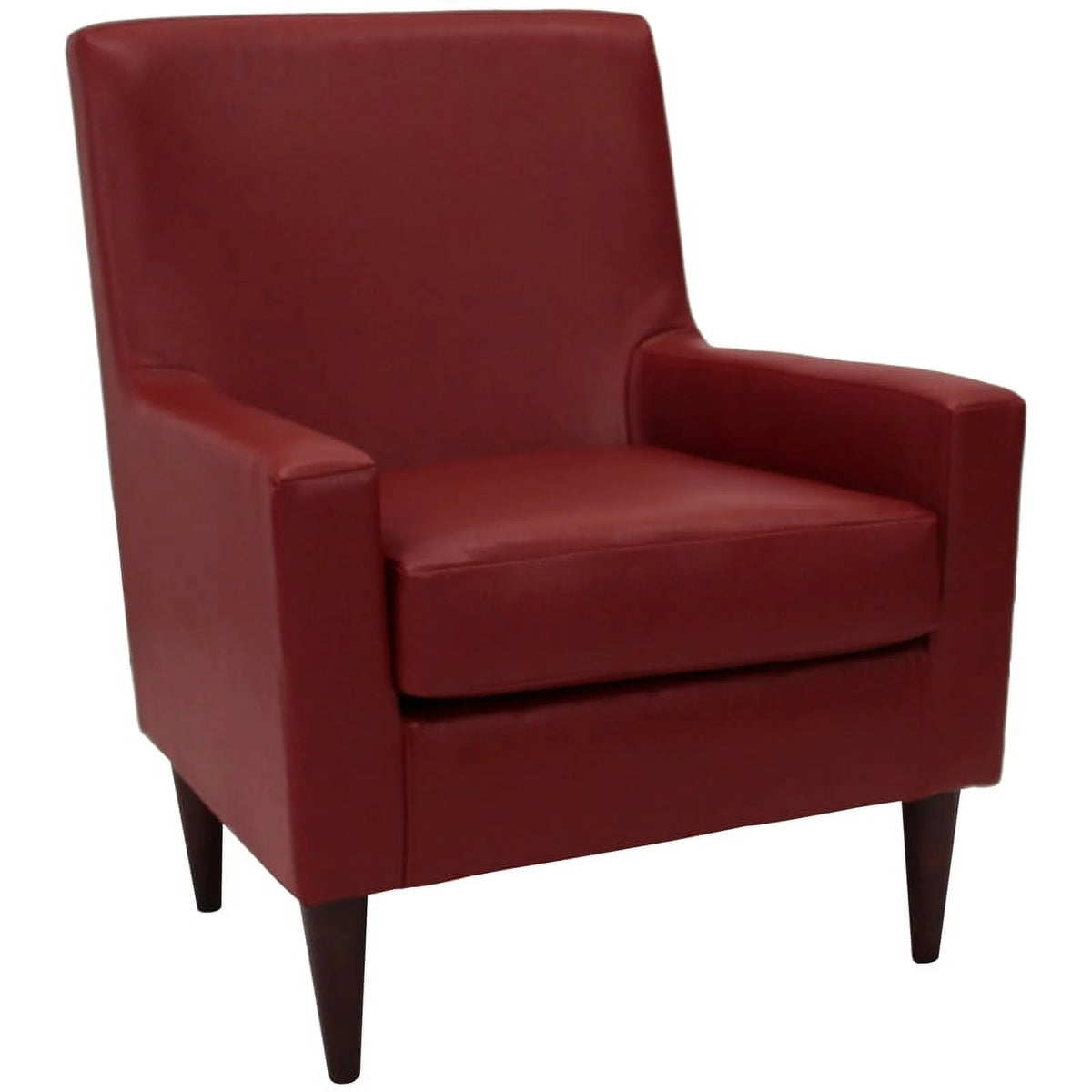 Red Faux Leather Arm Chair E6320
