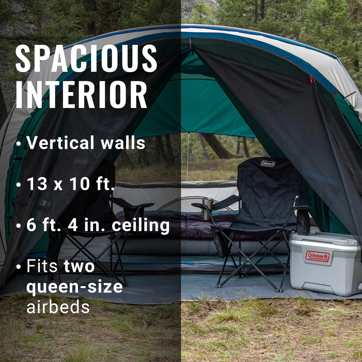 4-Person Cabin Tent with Screen Porch D967013