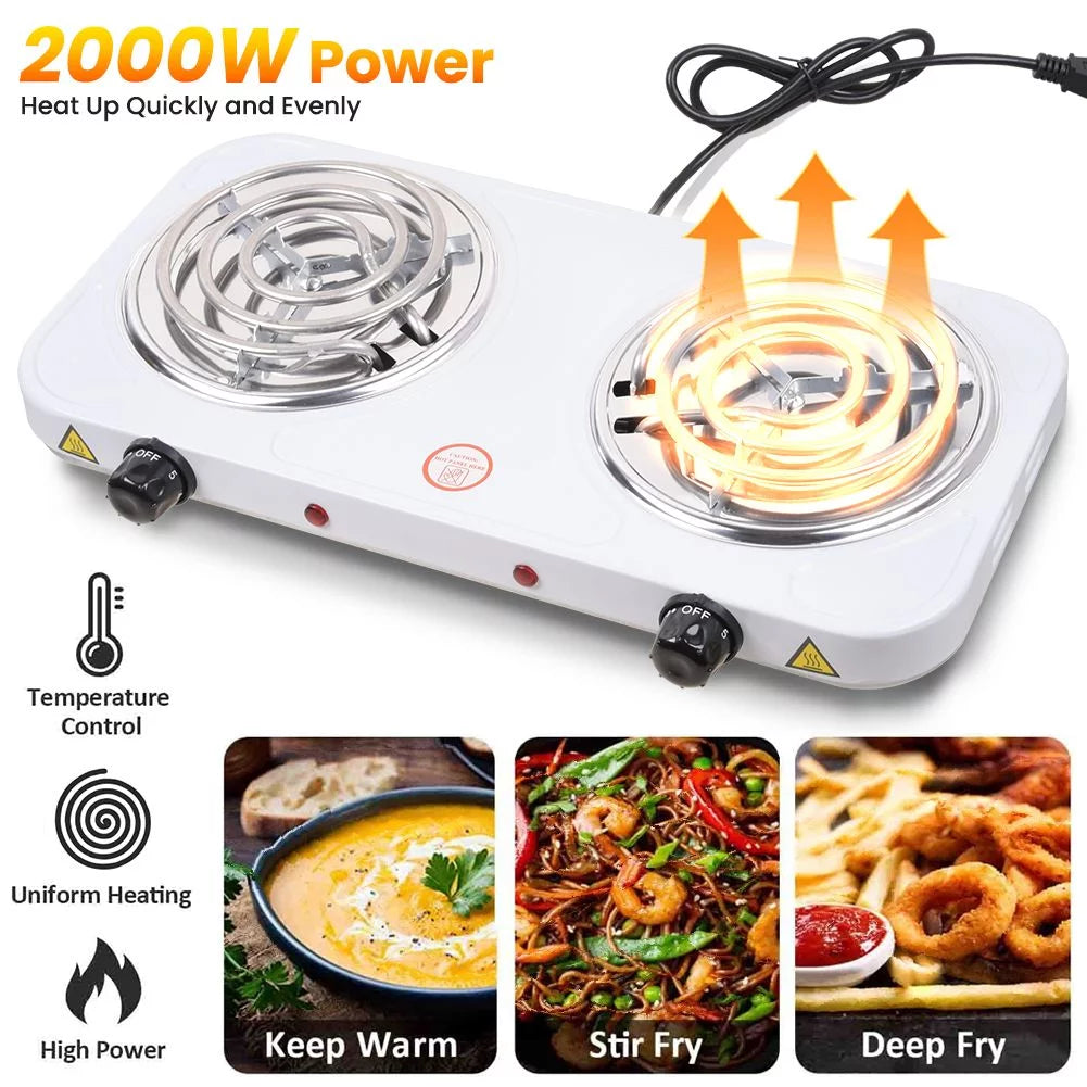 2000w Portable Electric Double Burner K7554
