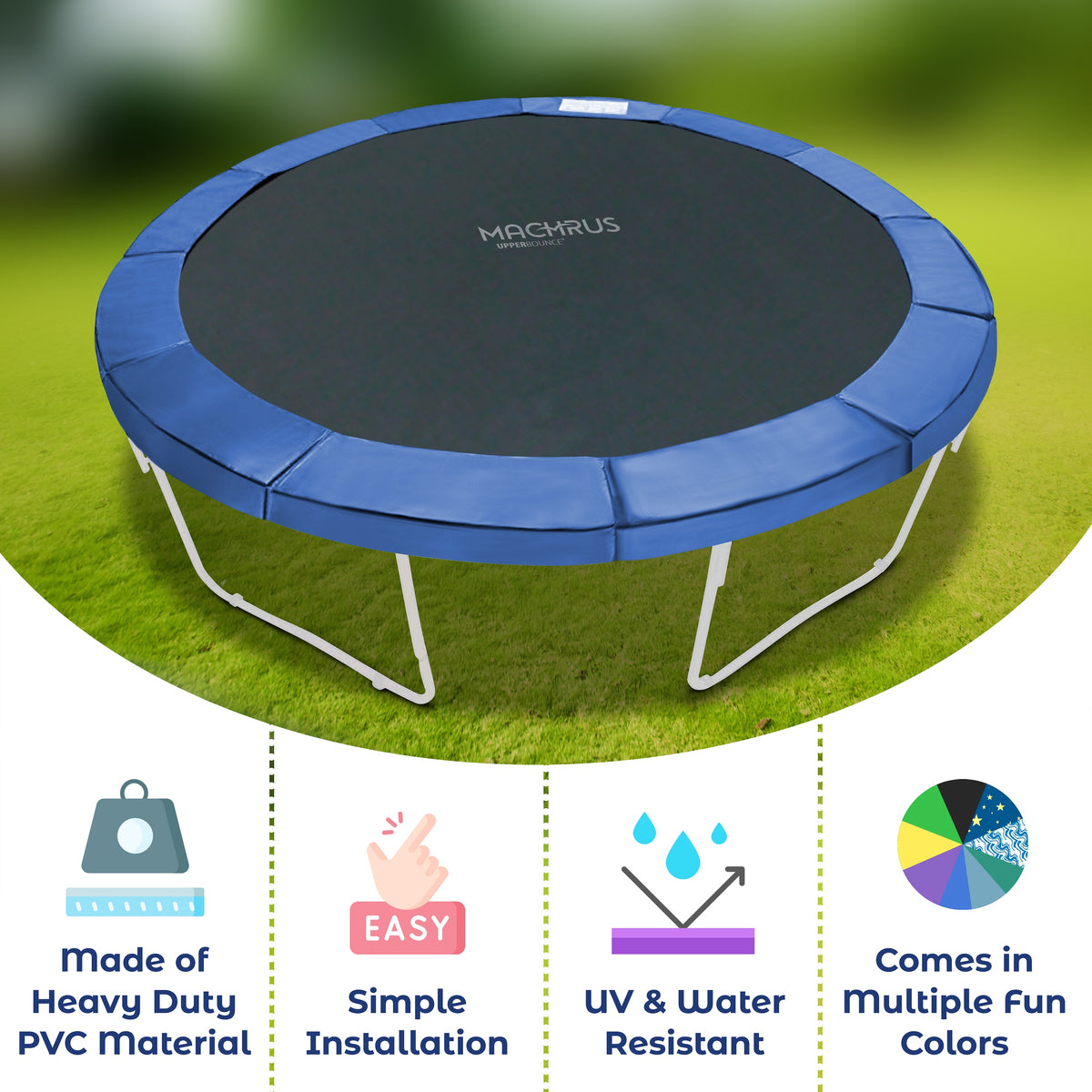 Blue 3/4" Foam Trampoline Replacement Safety Pad for 10 FT. Round Frames S792