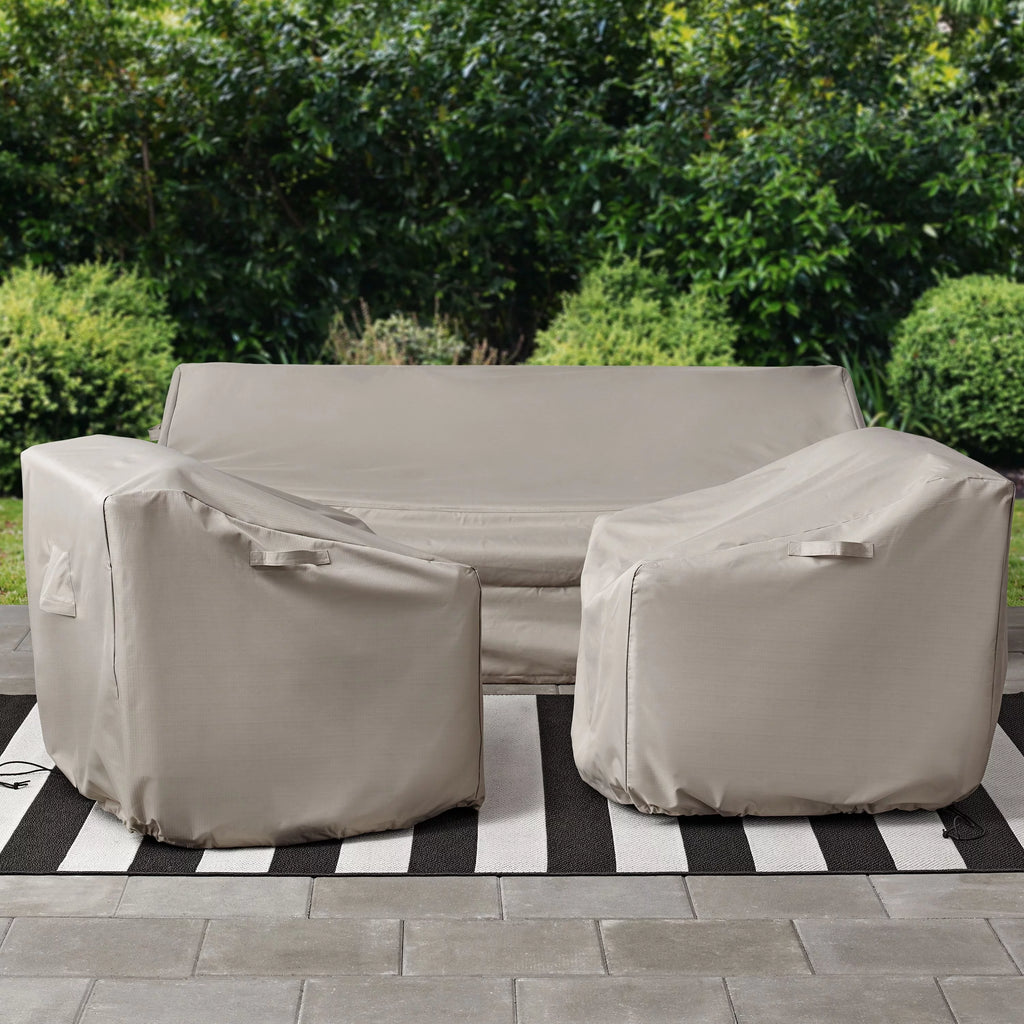 3-Piece Sofa & Nesting Table Set with Patio Cover J874