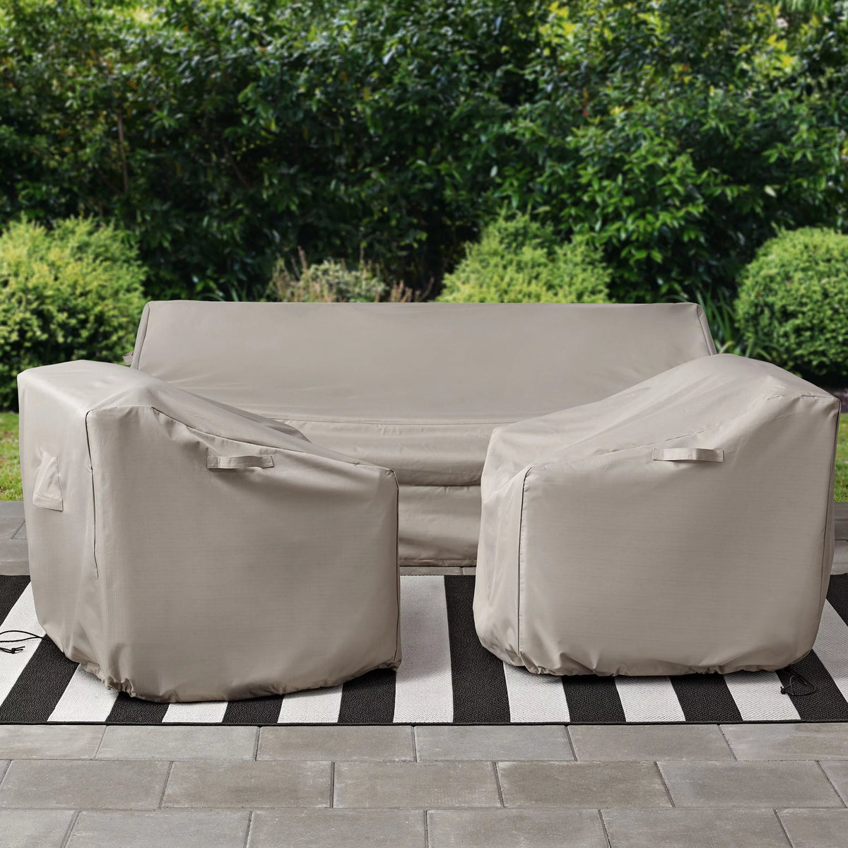 3-Piece Sofa & Nesting Table Set with Patio Cover J874