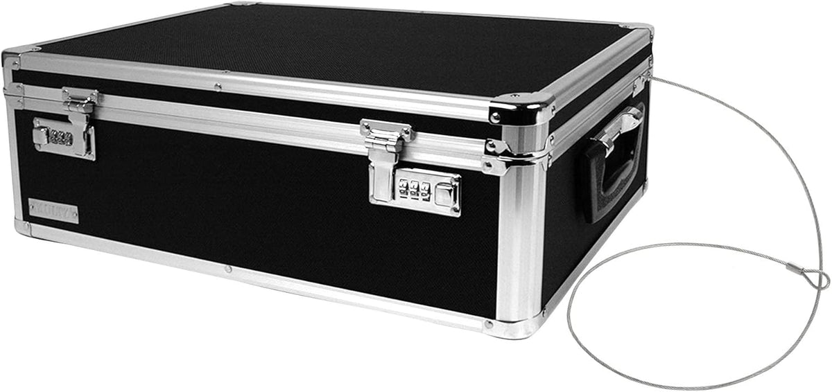 Locking Storage Box with Combination Lock, 6.5 x 23 x 13.5 Inch H2736