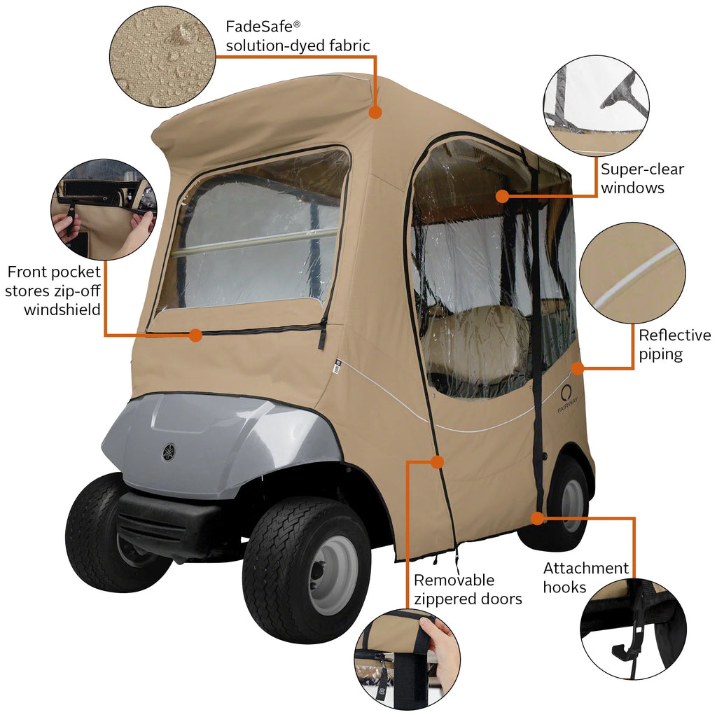 Khaki Golf Cart Enclosure Z260
