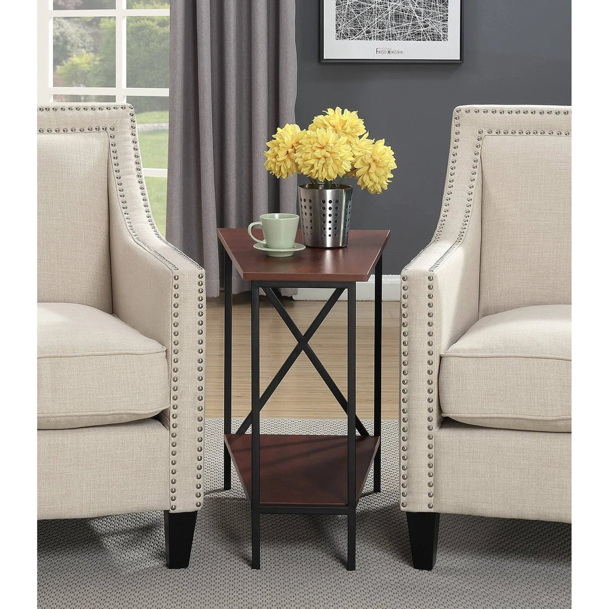 Weathered Grey Wedge End Table K379954