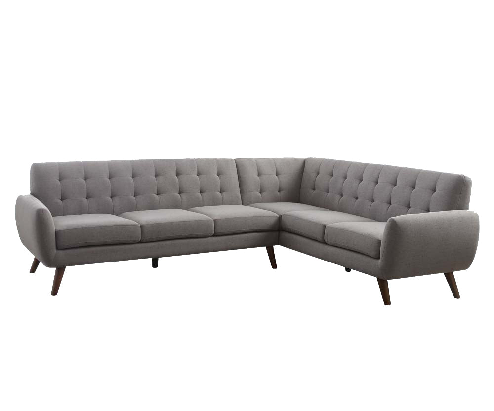 Light Gray Linen Sectional Sofa I747